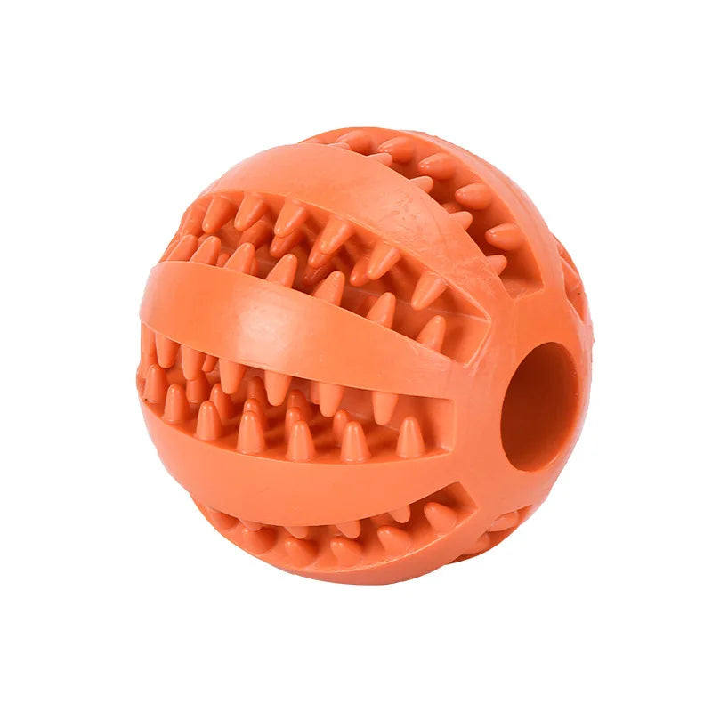 VZZ Natural Rubber Dog Chew Toy Interactive Treat Ball