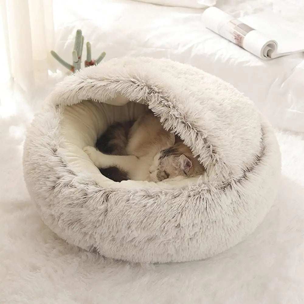 Cozy Pet Bed with Cover Round Cat, small dog Bed