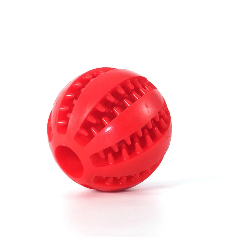 VZZ Natural Rubber Dog Chew Toy Interactive Treat Ball