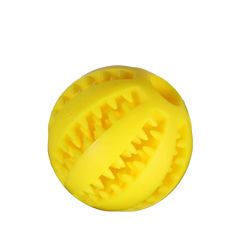 VZZ Natural Rubber Dog Chew Toy Interactive Treat Ball