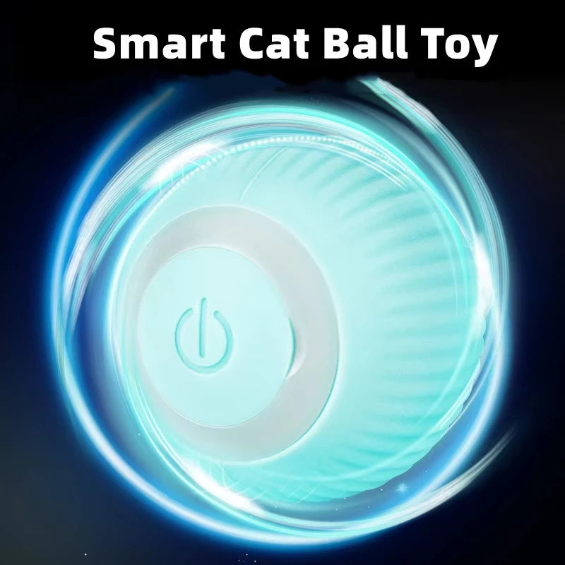 Cat Interactive Rolling Ball Toy – Rechargeable Smart with Faux Tail - barknmeowessentials