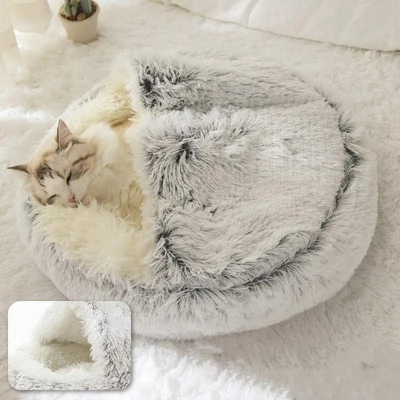 Cozy Pet Bed with Cover Round Cat, small dog Bed