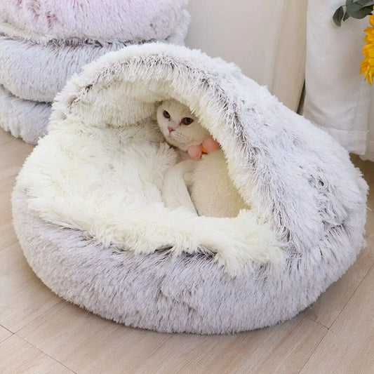 Cozy Pet Bed with Cover Round Cat, small dog Bed