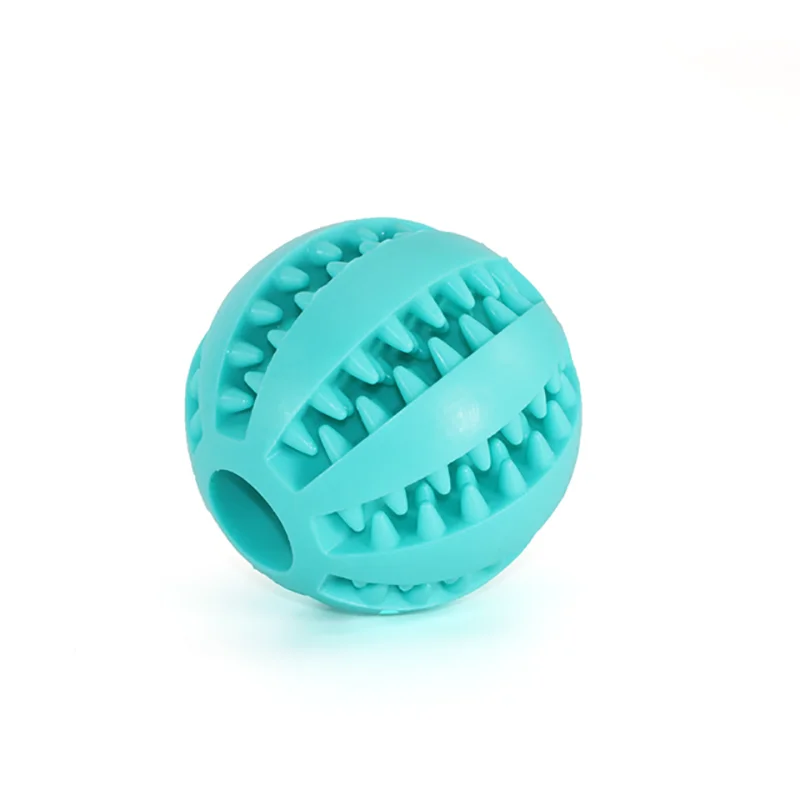 VZZ Natural Rubber Dog Chew Toy Interactive Treat Ball