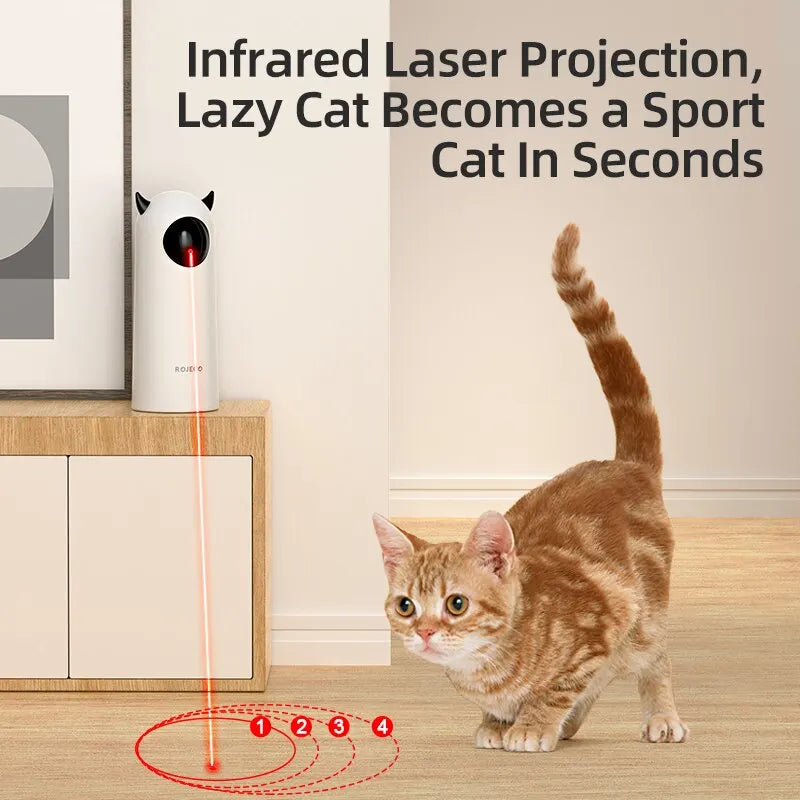 Automatic Interactive Laser Pet toy for Indoor Cats, Kittens, and Dogs