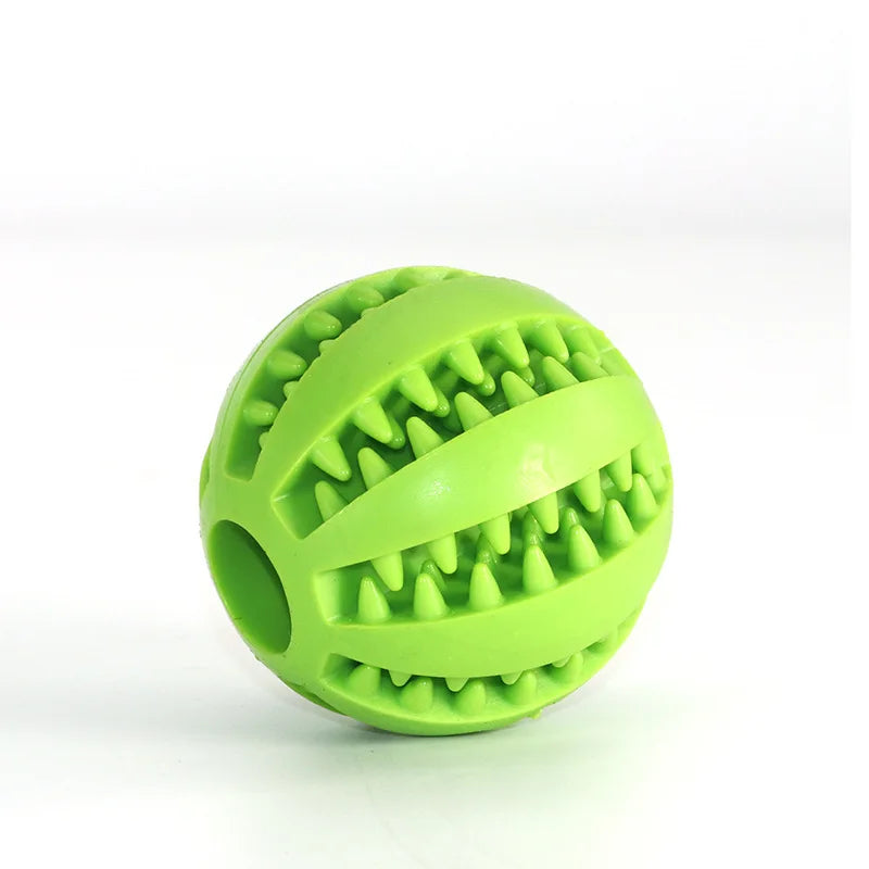 VZZ Natural Rubber Dog Chew Toy Interactive Treat Ball